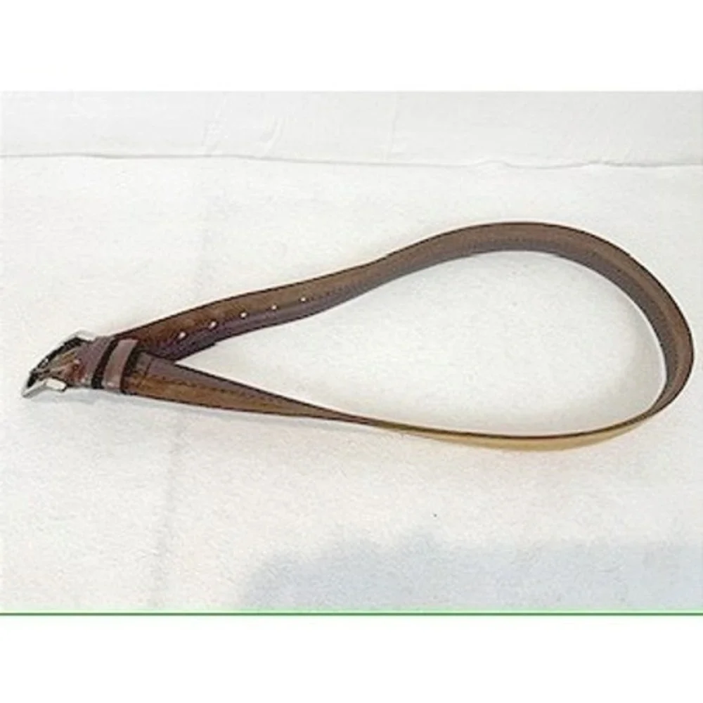 Remo Tulliani Brown Genuine Italian Leather Dress Belt - USA - Men Size 38‎